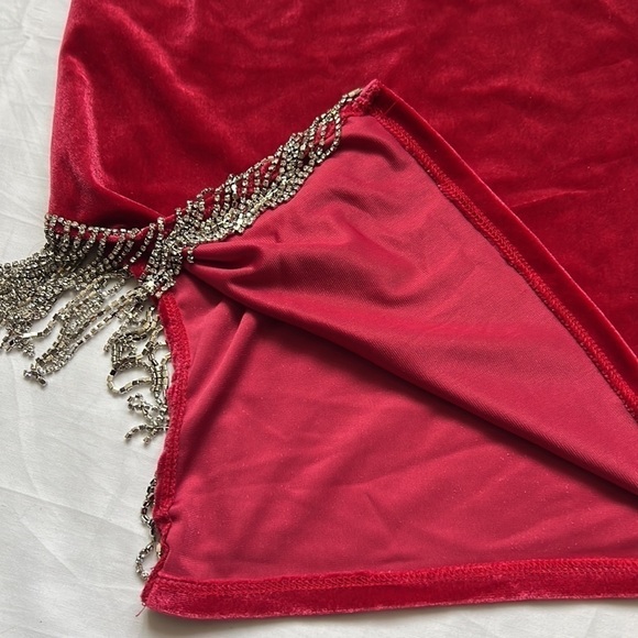 ⭐️nwt Wet Seal Fringe Velour Mini Dress⭐️ - Picture 9 of 9